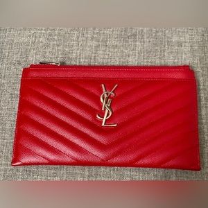 Red Ysl pouch